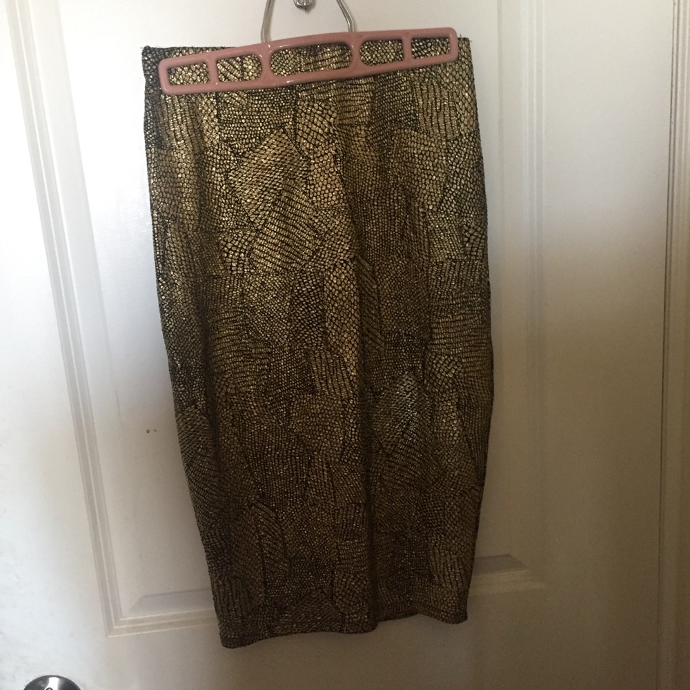 Snakeskin Pencil Skirt